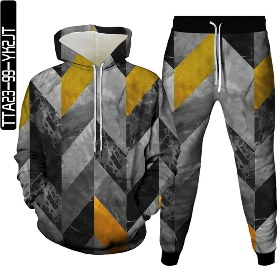 

Creative Diamond Grid Print Women Two Piecce Set Men Tracksuit Plus Size Hoodies Tops And Pants Suits Casual Sporty Outfits
