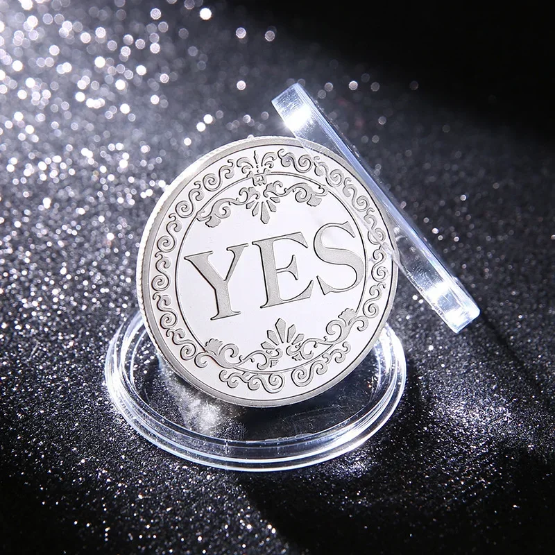 1PC Bronze Yes Or No Commemorative Coin Souvenir Non-Currency Game Prop Decision Coins Collection Decoration Crafts