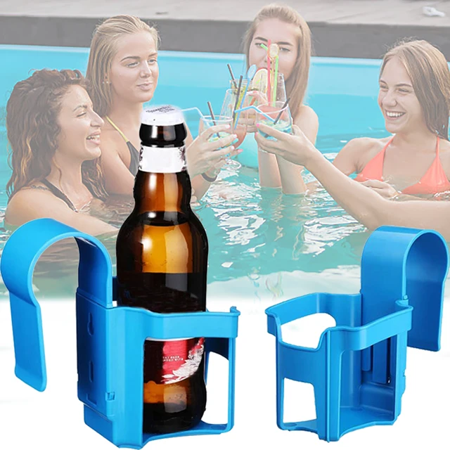 Hordozható Műanyag Vízcsésze Függő Tartó Tartályhorog Az Úszómedence Oldalsó Italok Sör Tároló Kosár Kiegészítők