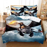 3D Print Cartoon How to Train Your Dragon Bedding Set Boys Girls Twin Queen Full Size Duvet Cover Pillowcase Bed Adult Bedroom 1