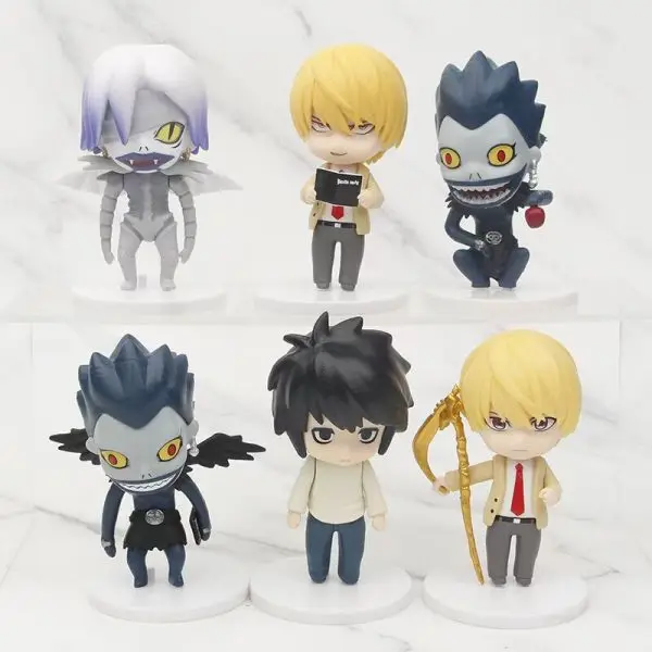 

6pcs 10cm Death Note action figures Grim Reaper Ryuk Yagami Light Model Figure