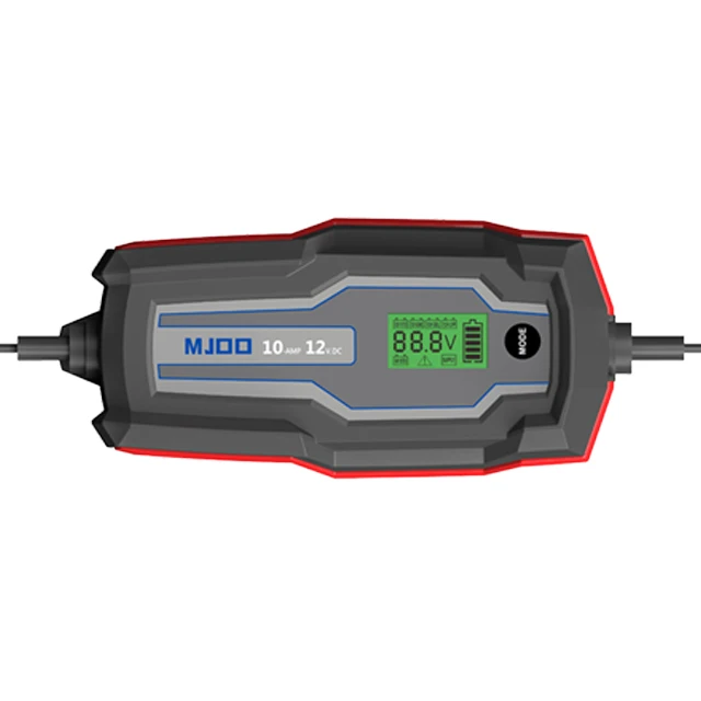 10A Portable Automatic Car Battery Charger With LCD Display