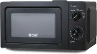 CHEF 0.6 Cubic Foot Microwave with 6 Power Levels, Small Microwave with Grip Handle, 600W Countertop Microwave with 3 1