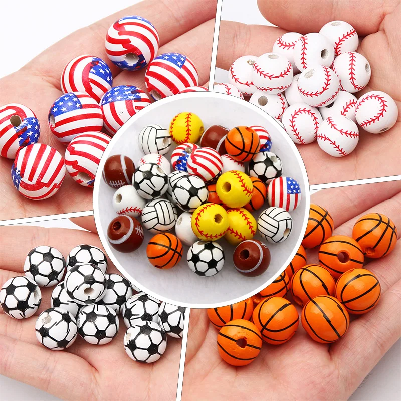 200 Perline Sport In Argilla Polimerica Per Creazione Gioielli Fai Da Te - Forma Palla, Multicolori, Sfuse Per Bracciali, Collane E Orecchini