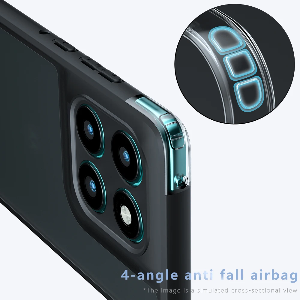 Shockproof Frosted Matte Phone Case with Soft TPU Frame and Hard Plastic Cover