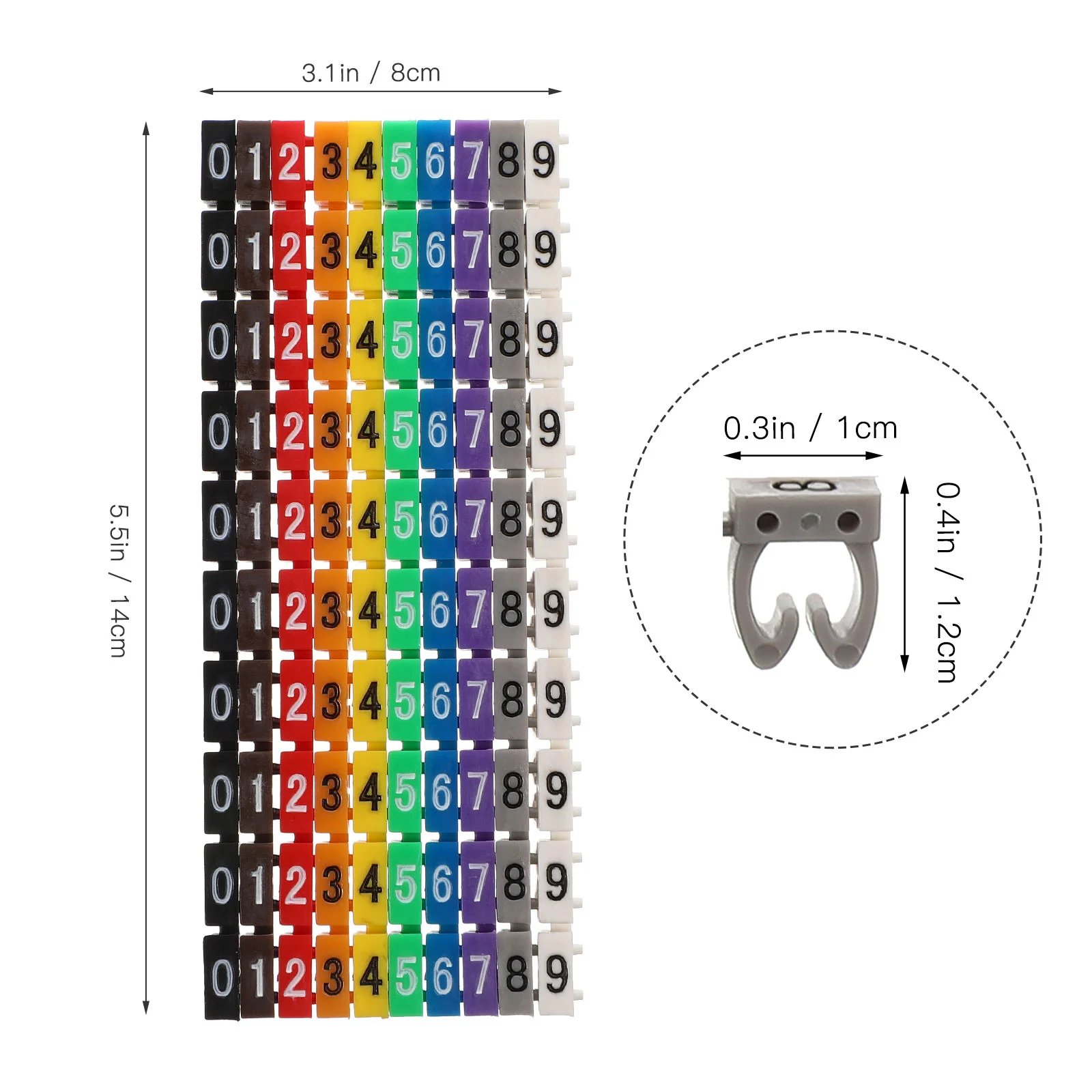 

Cord Identifiers Tags Labels for Electronics Number Tube Wire Organizer The