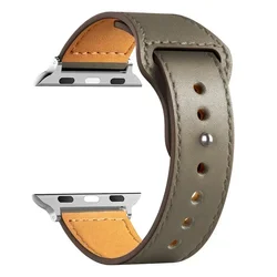 Premium Leather Sport Loop Band - 42 - 44 - 45 - 49 - S10 46mm (Gray 14)