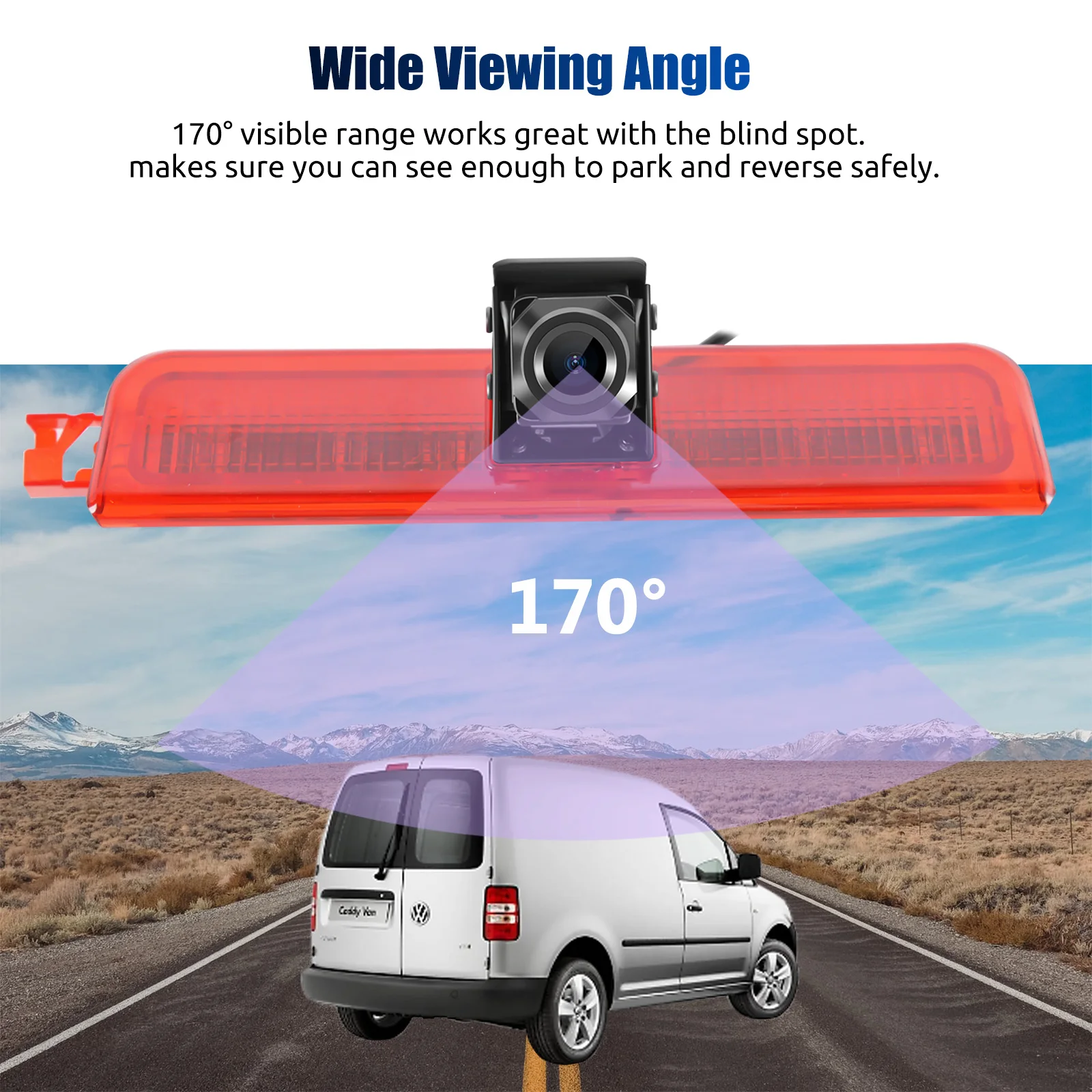 ESSGOO 7" Android 14 Car Radio for VW Caddy Life 2K Facelift with Rear View Camera and Brake Light Carplay Android Auto FM WIFI