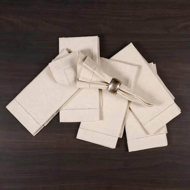 12 pièces serviettes en lin serviettes en lin cousues serviettes en lin tissu de dîner serviettes en lin tissu lavable serviette en tissu de lin 3