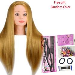 Professional 65cm Synthetic Hair Mannequin Head for Hairstyling and Hairdressing Training (Head A)