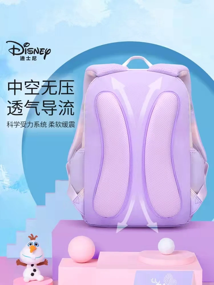 2022 Disney Frozen School Bags For Girls Leisure Primary Student Shoulder Orthopedic Backpack Light Large Capacity Mochilars