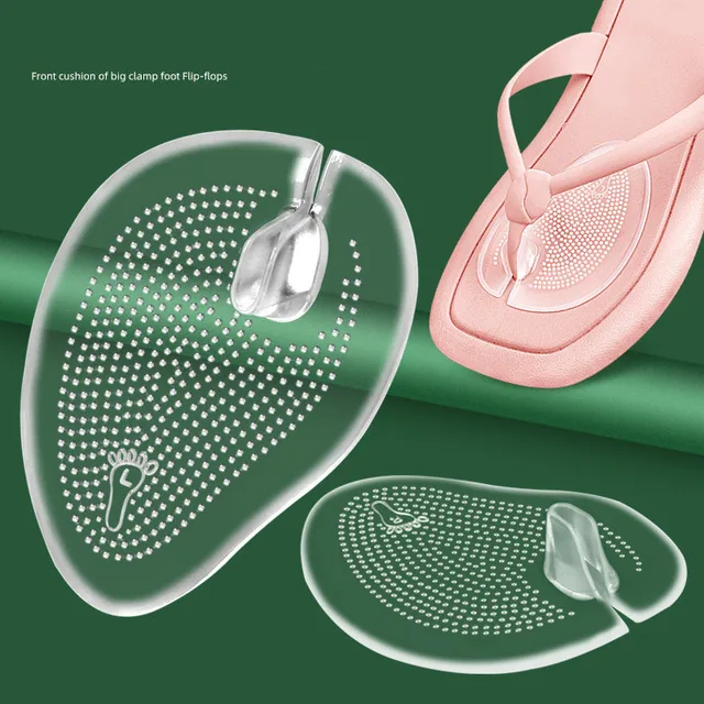 Silicone Pantoufles Sandales Avant-pied Pad Flip-flop Pad Clip Coussinets GEL Chaussures Semelle Soins Des Pieds Massage Particule Coussin Antidérapant 1