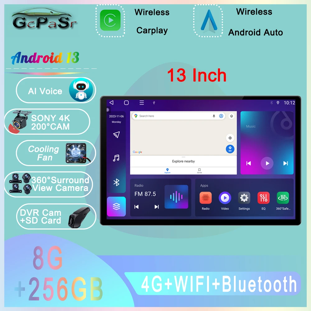 

13inch Android Car For Renault Master Nissan NV400 Opel Movano 2019-2022 Autoradio Carplay Navigation Multimedia Player No 2din