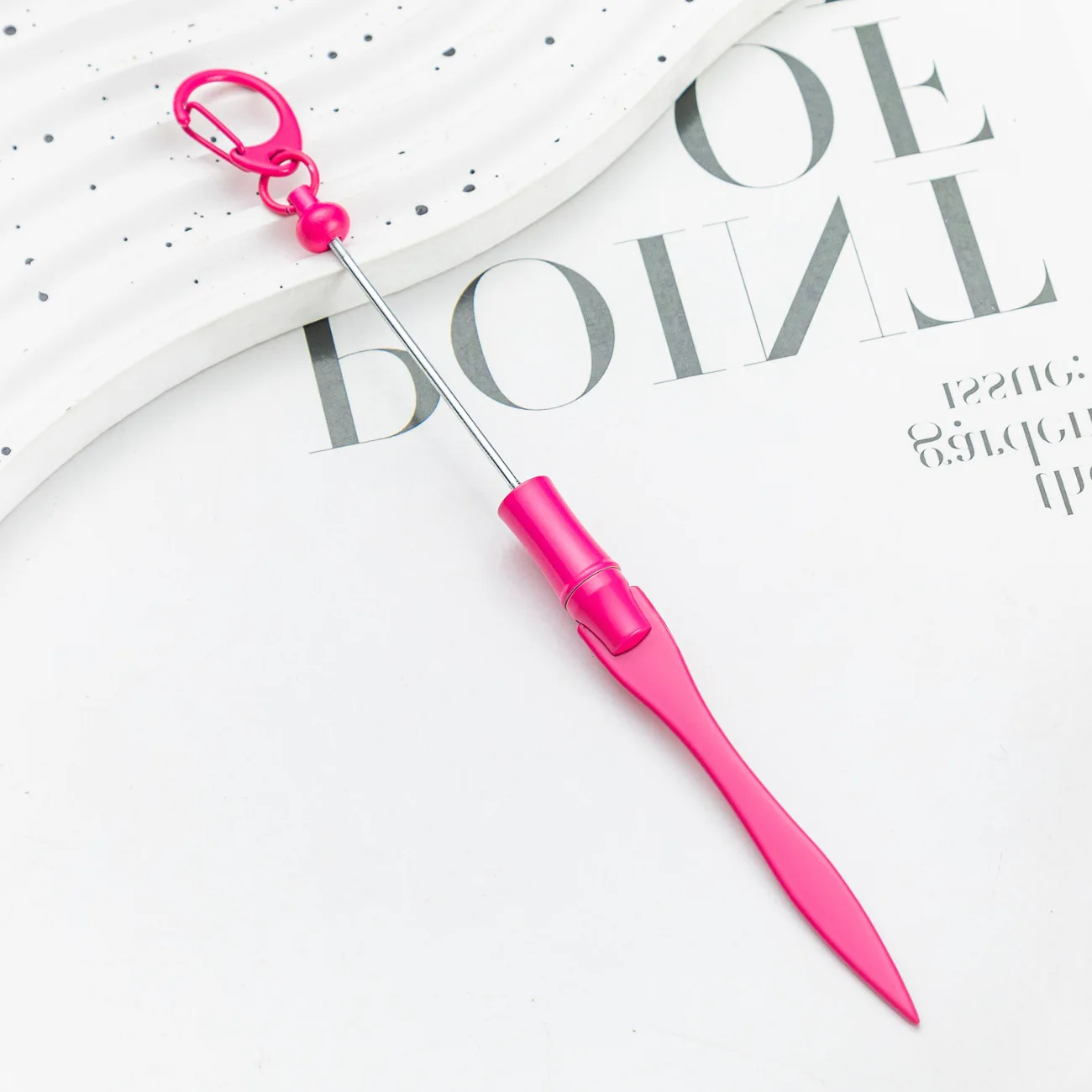 10pcs DIY Beaded Letter Opener Multi-functional Metal Paper Cutter Beadable Keychain Outdoor Portable Express Mini Box Cutter mail opener unboxing knife