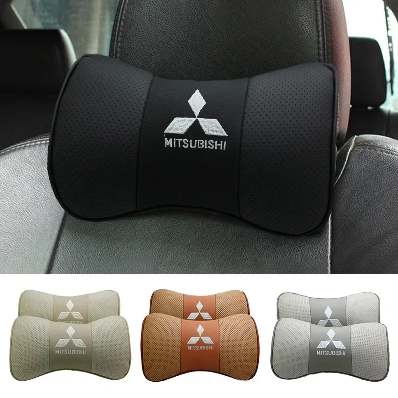 

2pcs Car Seat Headrest Neck Pillows for L200 Colt Lancer ASX Pajero Outlander Mirage Eclipse Car Accessories Interior