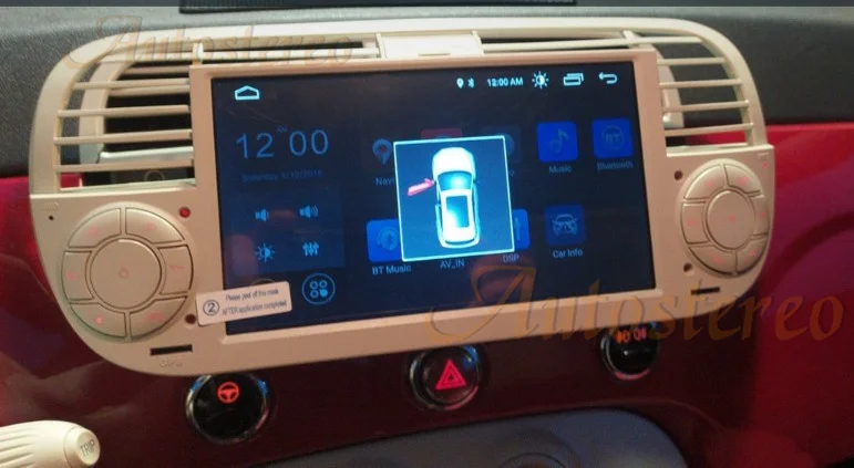 6 + 128 Android10 Navigazione Gps Per Fiat 500 2007-2014 Lettore Multimediale Unità Principale Auto Stereo Radio Schermo Isp Auto Senza Lettore Dvd