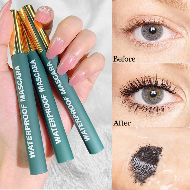 

Black Brown Ultra-fine Mascara Eyelash Makeup Waterproof Lasting Curling Lengthening Not Smudge Eyelashes Extension Eye Mascara