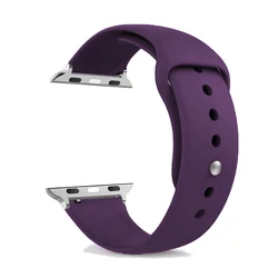 Flexible Silicone Watch Strap - Premium Universal Fit Band Bracelet - 38  40 41 mm (Deep purple)
