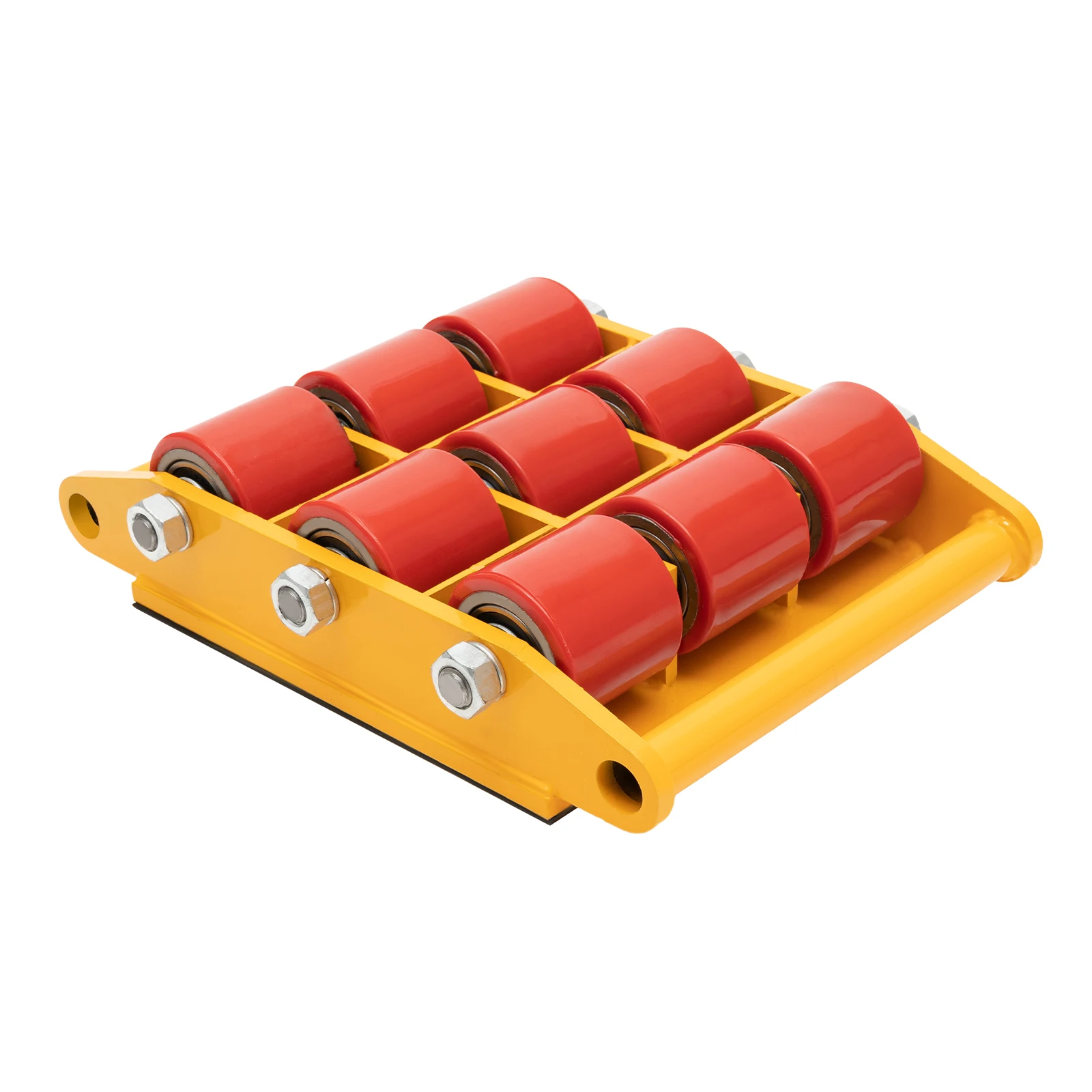 15T Machine Dolly Skate Machinery Roller Mover Cargo Trolley 33000lbs Heavy Duty(Yellow) 6