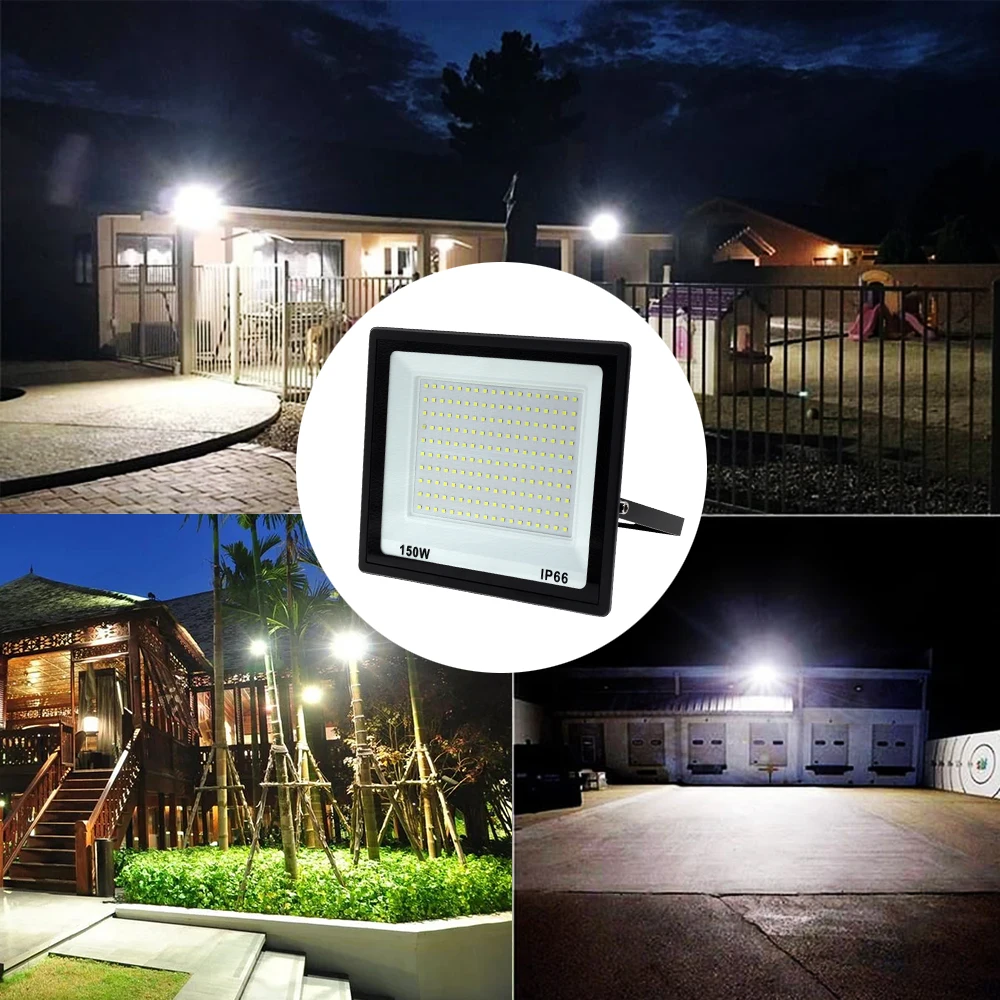 High Brightness LED Floodlight 100W 200W 300W IP66 Waterproof Flood Light For Garden Street Outdoor Lighting 6