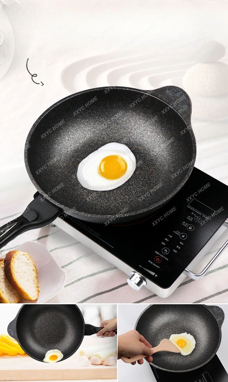 

Non-Stick Pan Imported Non-Lampblack Wok Induction Cooker Gas Stove Gas Stove Household Wok
