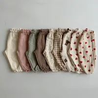 Summer New Baby Pants 2023 Korean Kids Spring Organic Cotton Loose Tiger Bear Floral Print Pants Boys And Girls Lantern Trousers 1