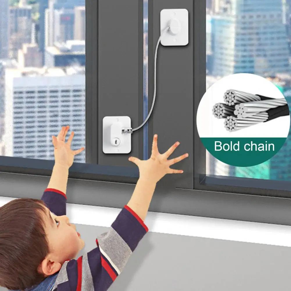 Cabinet Door Latch Refrigerator Door Lock Set With Keys Child Proof Fridge Safety Lock For Home Kitchen Freezer Cabinets Drawers Closets Windows