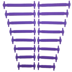 16 - Piece No - Tie Elastic Silicone Shoelaces - Creative and Versatile Solution (Purple)