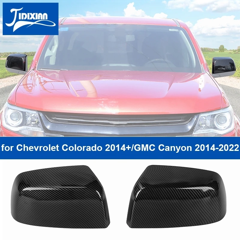 JIDIXIAN Chevrolet Colorado GMC Canyon 2014-Carbon Fiber Grain Car Rearview Mirror Decoration Shell Cover rearview mirror cover,carbon fiber mirror cover