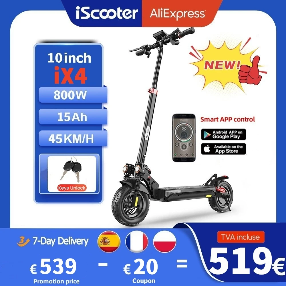 iScooter iX4 Electric Scooter Adults 10inch Antiskid Off Road