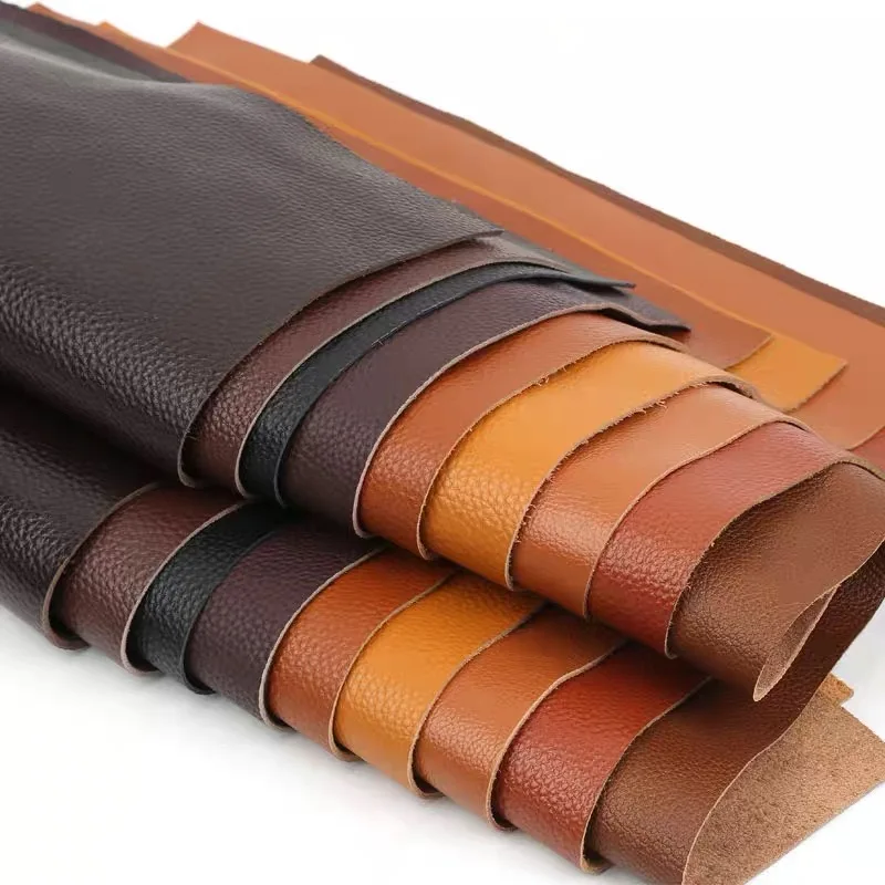 Premium First-Layer Cowhide Leather Sofa in Chestnut Brown