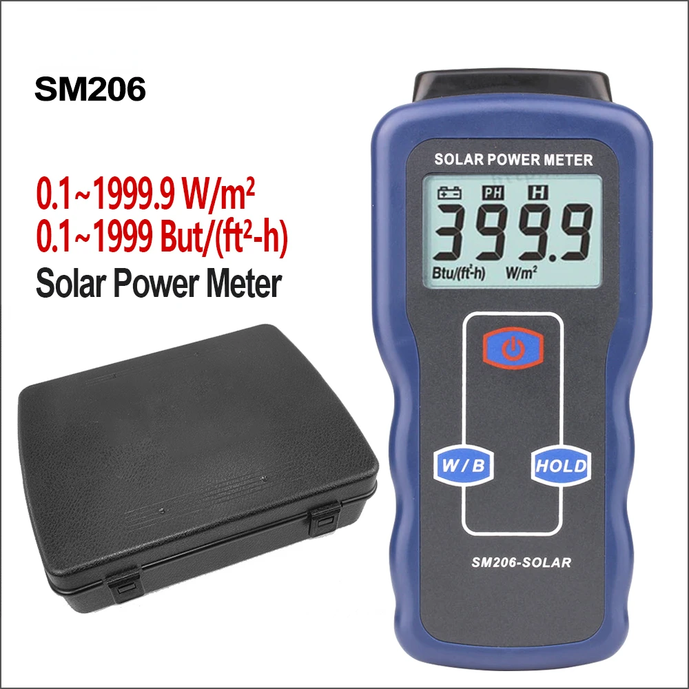 DZYTEK Solar Power Meter Light Meter Mini Solar Lipo Charger Board Radiation Tester 0.1-1999.9 Lux Power SM206
