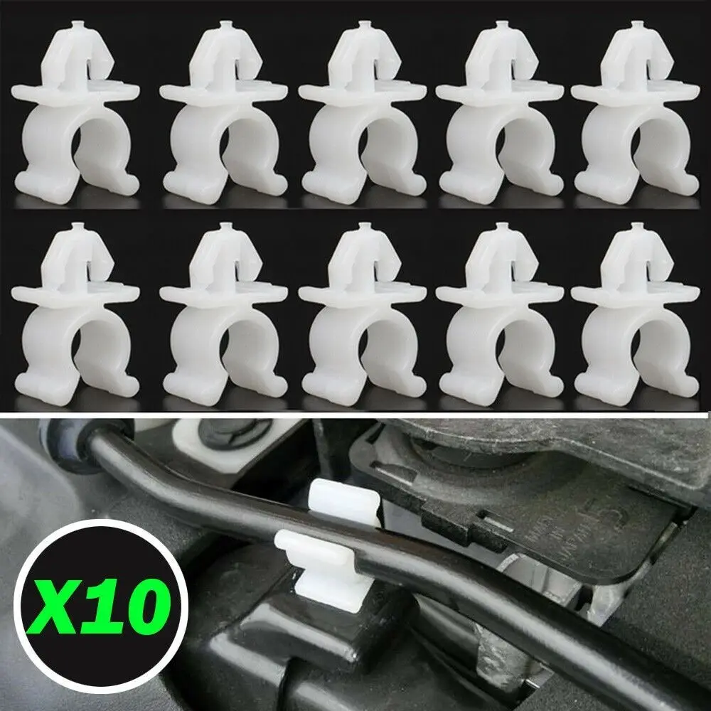 10PCS Universal Car Bonnet Hood Holder Clip High Quality Rod Support Clip Durable Grommet Stay Clamp