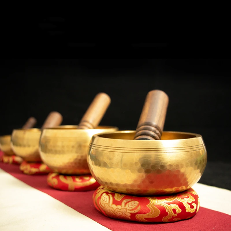 Nepal Tibet Buddha Sound Bowl Yoga Meditation Chanting Singing Brass Chime Handicraft Music Therapy Tibetan Chakra Healing 2