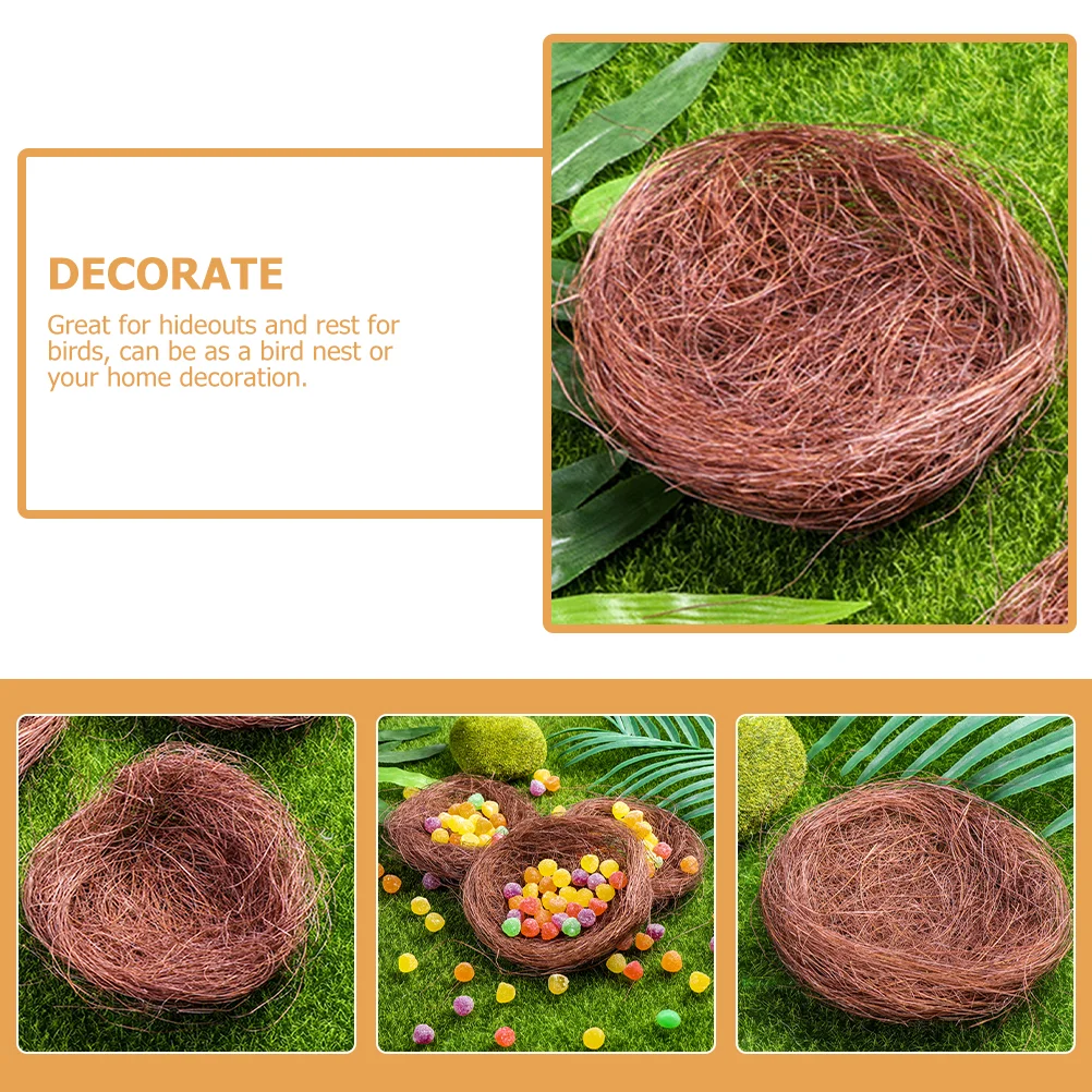 Simulated Bird Nest Garden Bird Nest Ornaments Decorative Photography Props Dinner Plate Decor 16Pcs simulated bird eggs