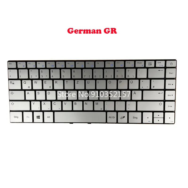 Laptop Replacement Keyboard For Teclast F6S English US German GR Belgium BE Italy IT Swiss SW Silver Black New