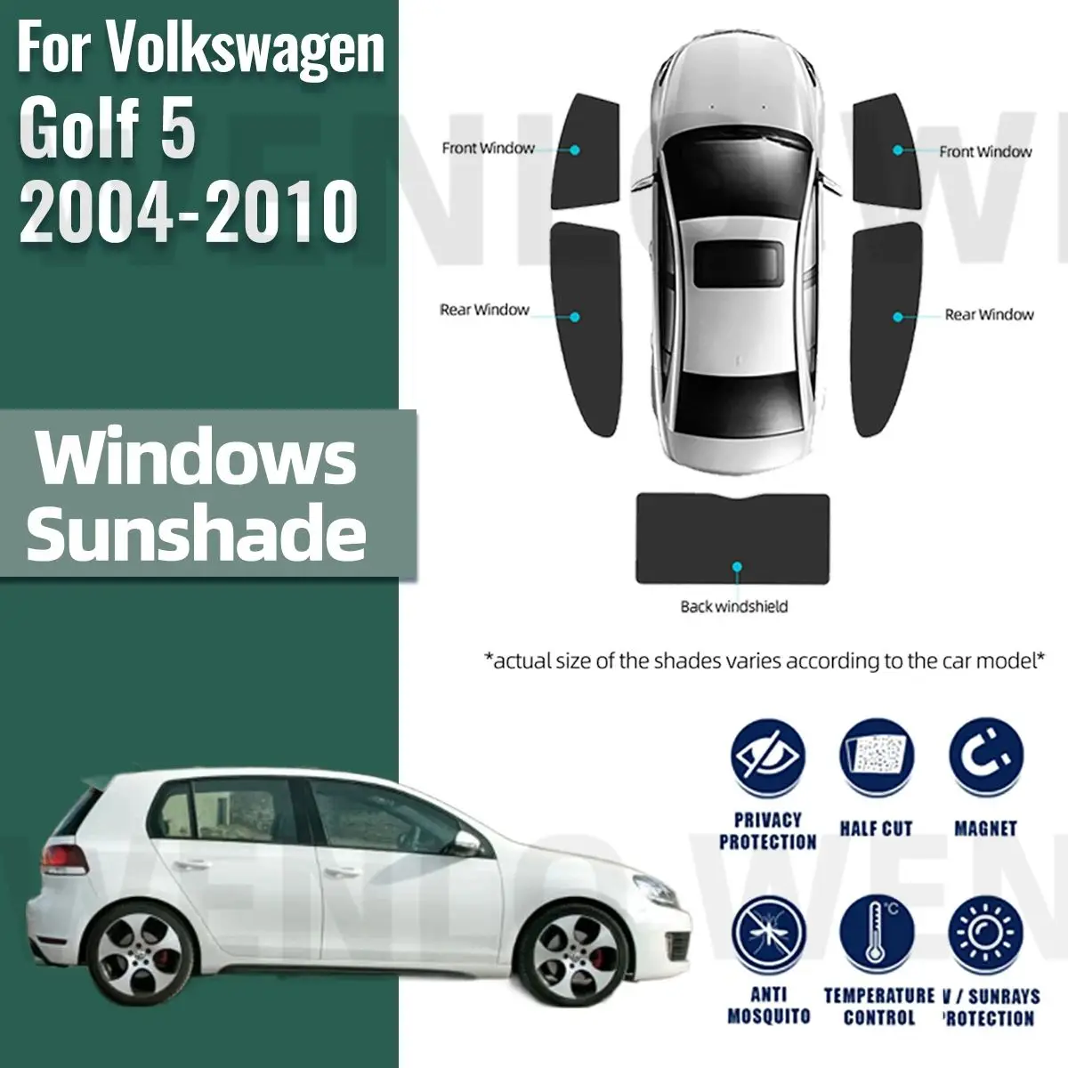 

Автомобильные занавески для Volkswagen VW Golf 5 MK5 2004-2010 Golf5, оконные солнцезащитные Чехлы, магнитный солнцезащитный козырек, солнечные автомобильные аксессуары