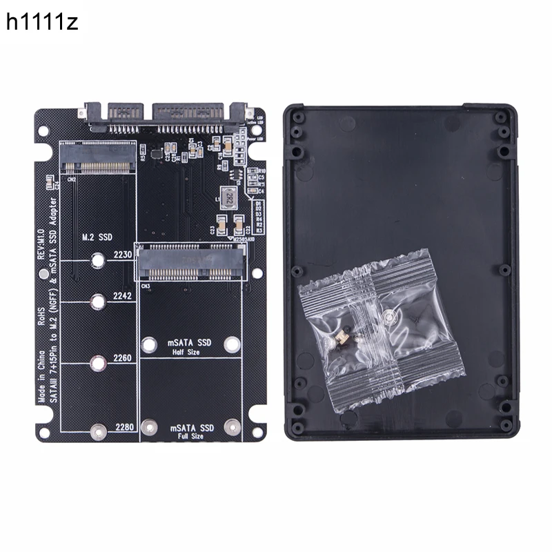 

M.2 SATA B Key SSD mSATA SSD to SATA 3.0 2.5inch Adapter Card Riser Converter mSATA M2 to SATA3.0 6Gbps Mobile Box for PC Laptop