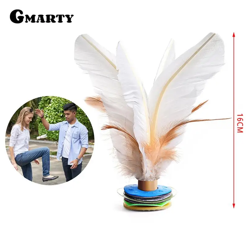 China Jianzi Footbal Foot Kick Handwheel Fancy Multicolo Goose Feather Shuttlecock Fitness Entertainment Outdoor Sports Toy Game