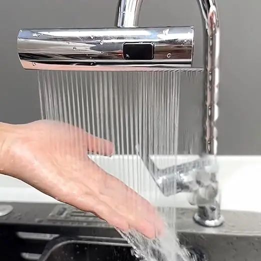 KitchenFaucetWaterfallOutletSplashProofUniversalRotatingBubbler