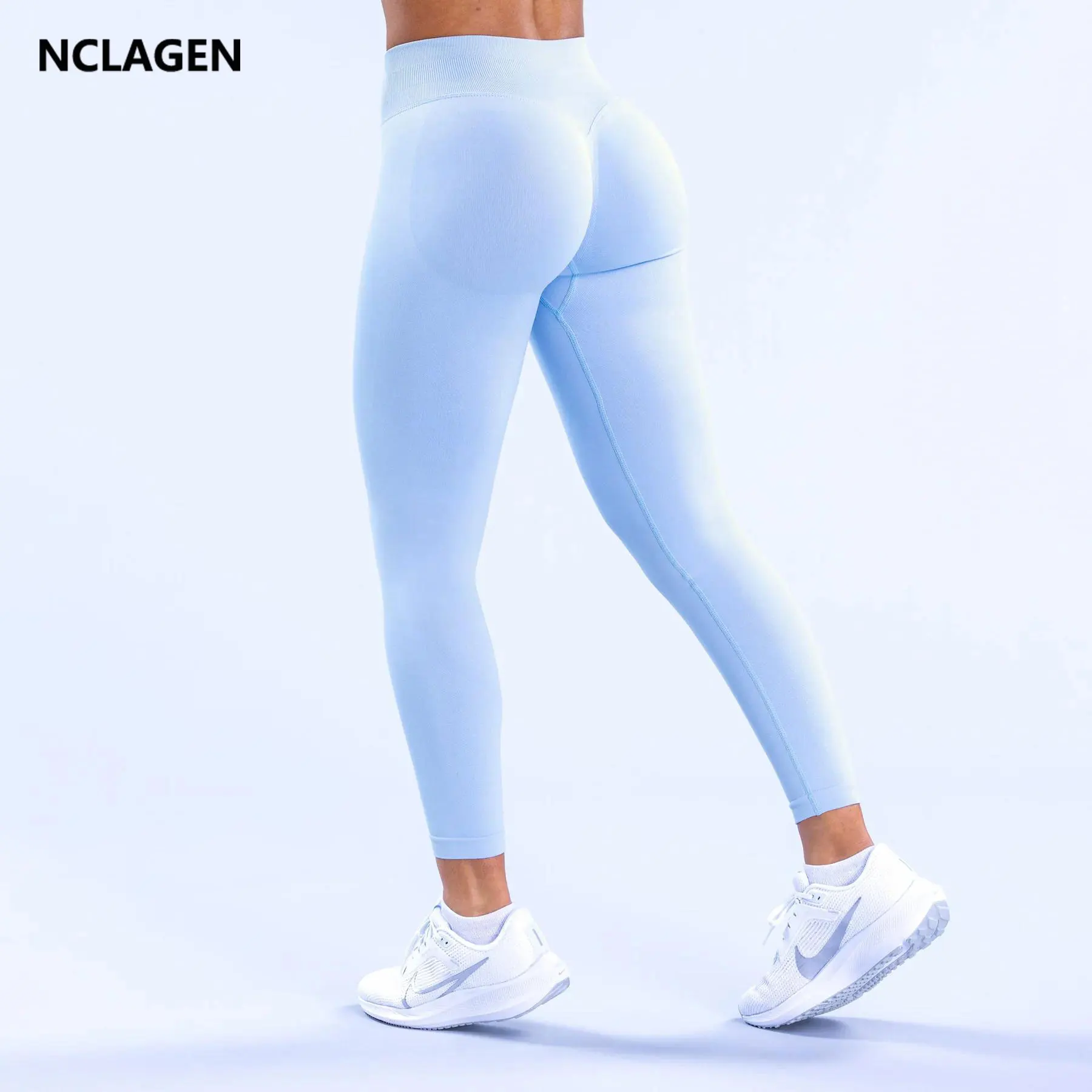 NCLAGEN Gym Seamless Leggings Woman Pilates Yoga Pants Scrunch Butt Tummy Control Squat Proof Fitness Running Workout Tights sports leggings yoga pants