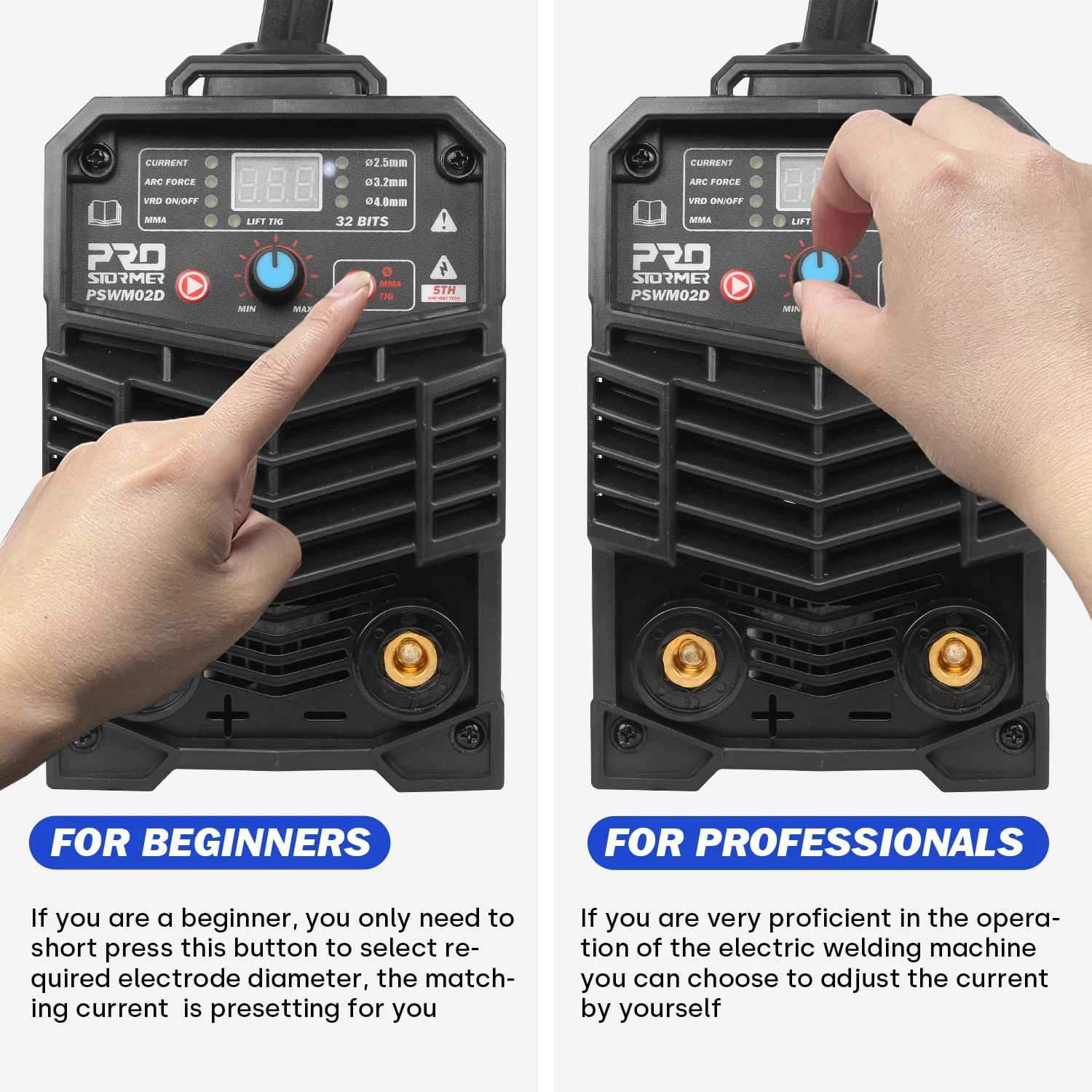 110V/220V ARC Stick Welder 160Amp MMA Welder IGBT Inverter Digital Display Hot Start Portable Welding Machine PROSTORMER 4