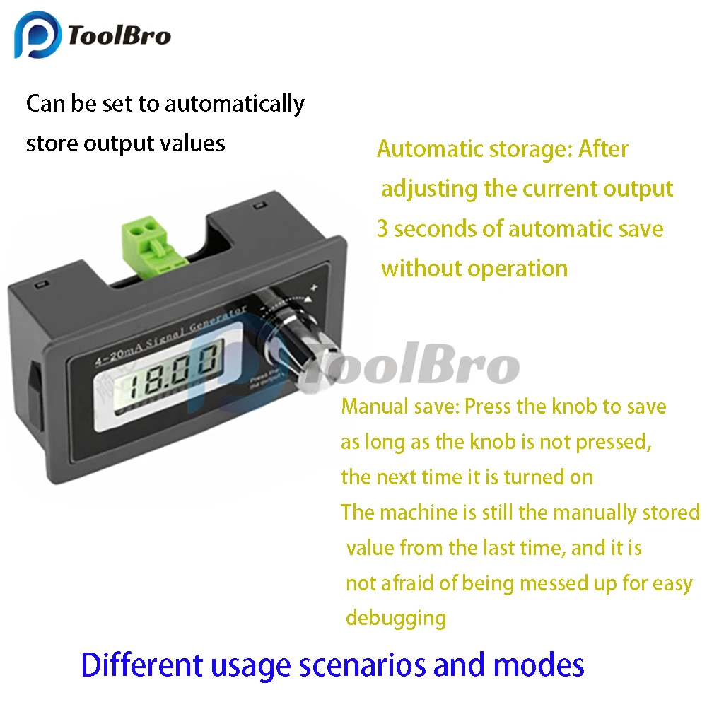 4-20mA LED Digital Signal Generator Current Loop Panel-mounted Current Transducer Support 2 3 4 Wires 5