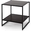 Dane 20 Inch Black Frame Side Table, End Table, Easy Assembly, Rich Black Wood Grain (Espresso) 1