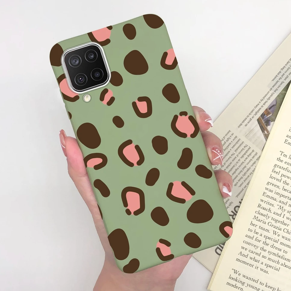 Cute Love Heart Matte Phone Case with Floral Design - Compatible with Samsung Galaxy A12, M12, and F12