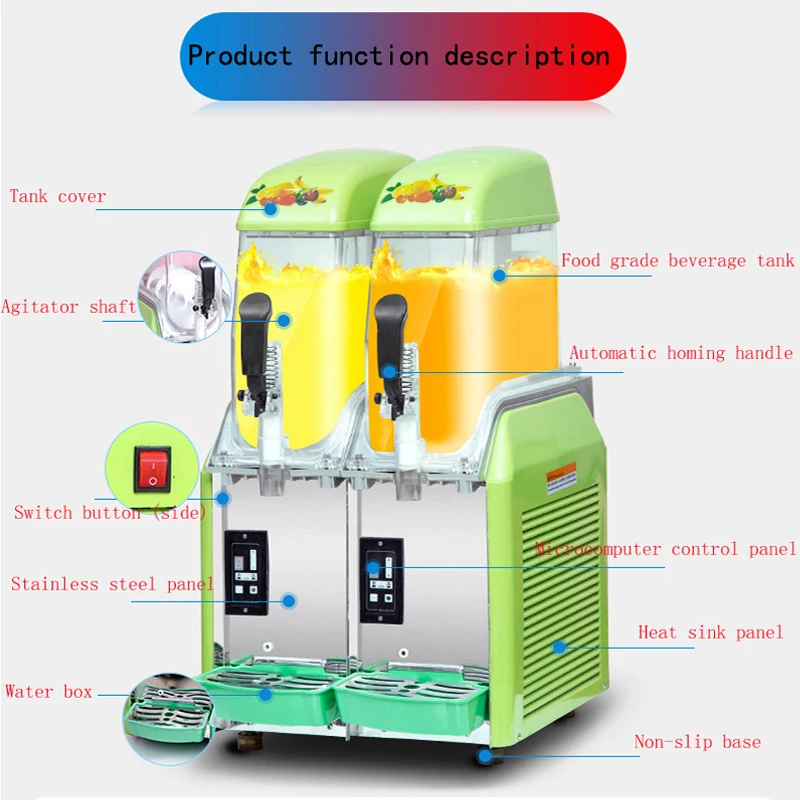 Double-Cylinder Sludger Beverage Machine with Large Capacity