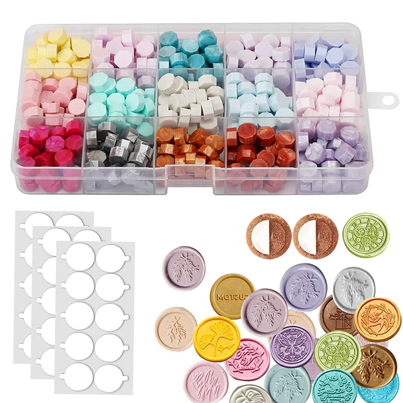 Adhesive Dots For Wax Seal, 200 Pcs Adhesive Wax Seal Backing For Wax