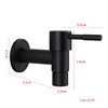 Stainless Steel Faucet Black Wall Mounted Washing Machine Tap Bath Toilet Mop Pool Water Taps for Outdoor Garden Bathroom 4