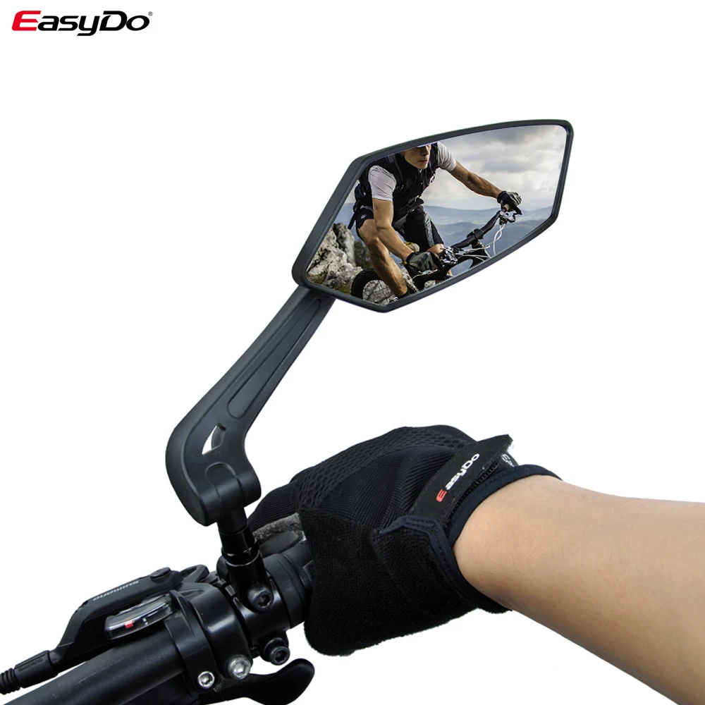 EasyDo Bicycle Handlebar Rear View Mirror Bike Cycling Wide Range Back Sight Reflector Adjustable Left Scooter E Bike Mirror