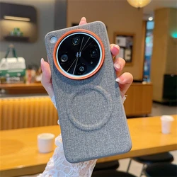 Business Fabric Solid Color Leather Case with Magsafe Magnetic Anti - Fingerprint Slim Cover for OPPO Find X9s Pro (Gray FBW CC)